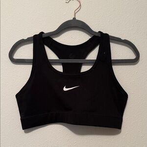 Nike Black Racerback Logo Sports Bra